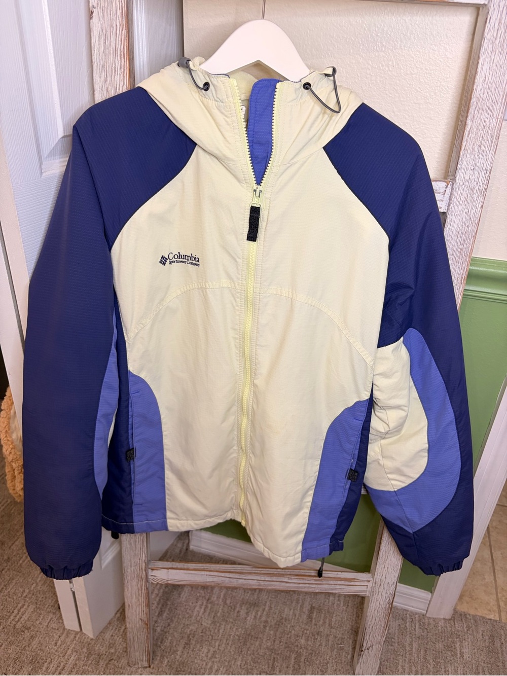 💜 Columbia Retro Colorblock Fleece Lined Jacket L